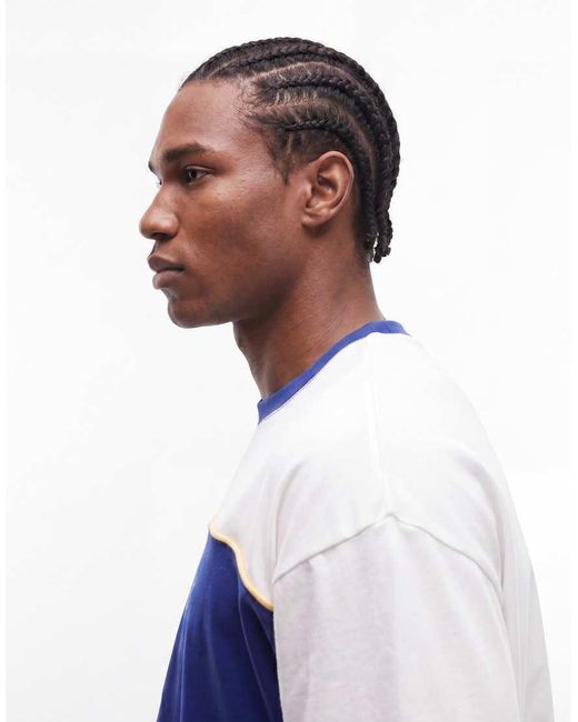 ASOS Blue Oversized T-shirt With Argentina Football Graphic for men