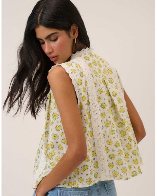 Nobody's Child Blue Sleeveless Button Through Blouse