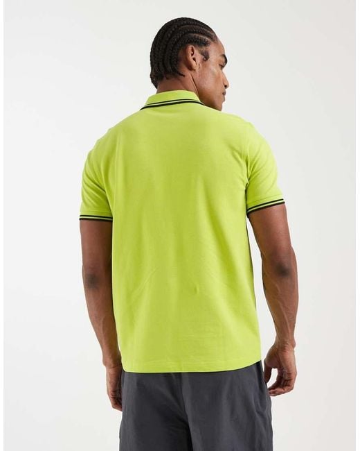 Fred Perry Green Twin Tipped Polo Shirt for men