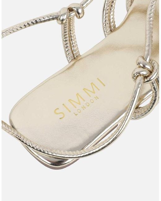 SIMMI Brown Aliana Flat Sandals