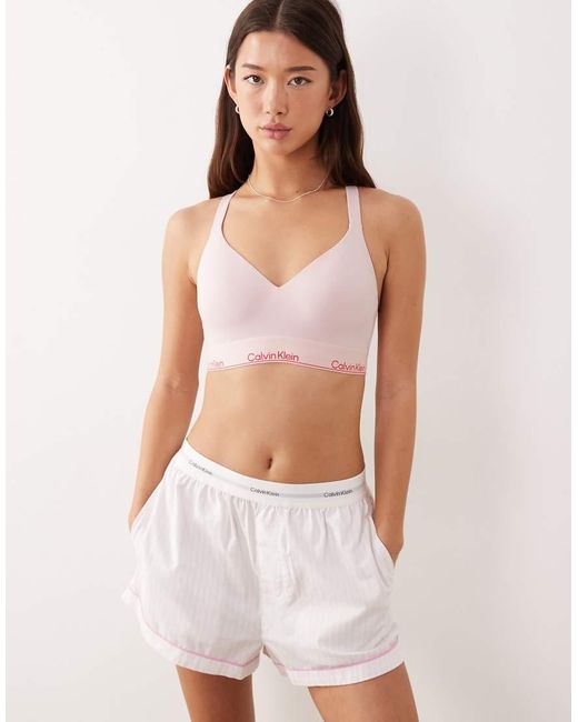 Calvin Klein White Icon Cotton Modal Lift Bralette