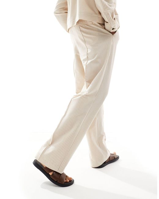 Pantaloni a fondo ampio eleganti di ASOS in White da Uomo