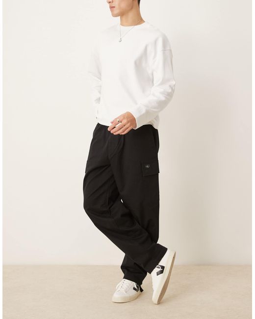 Calvin Klein White Regular Straight Cargo for men