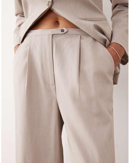 Y.A.S Natural Premium High Waisted Wide Leg Trouser Co-ord