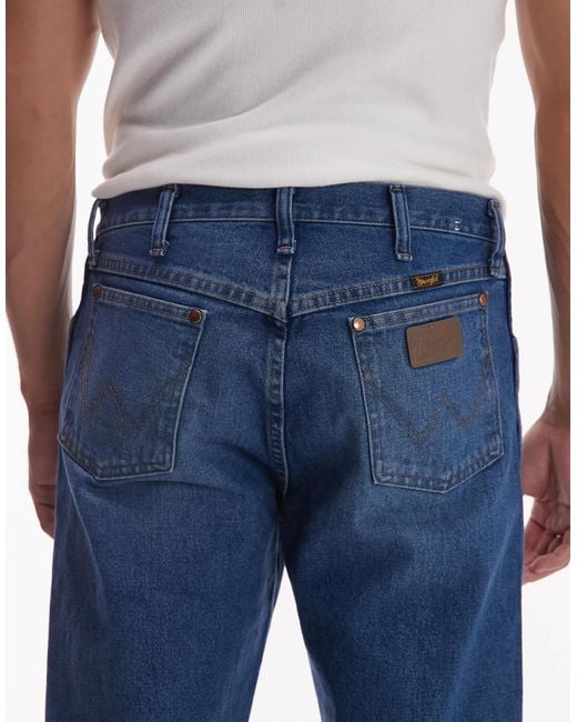 Wrangler – 13mwz original – cowboy-jeans mit geradem schnitt und mittlerer waschung in Blue für Herren