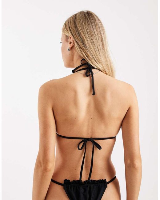 Brave Soul Black Triangle Bikini Top With Starfish Charm