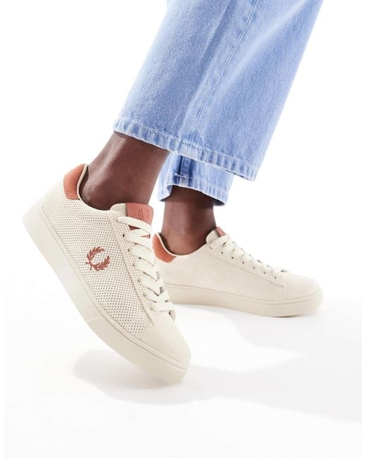 Fred Perry White Spencer Suede Trainer