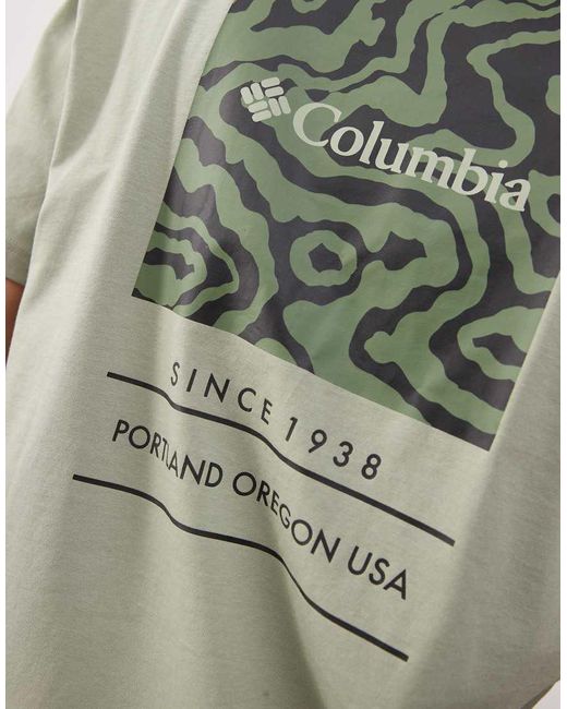 Columbia Gray Barton Springs Graphic T-Shirt for men