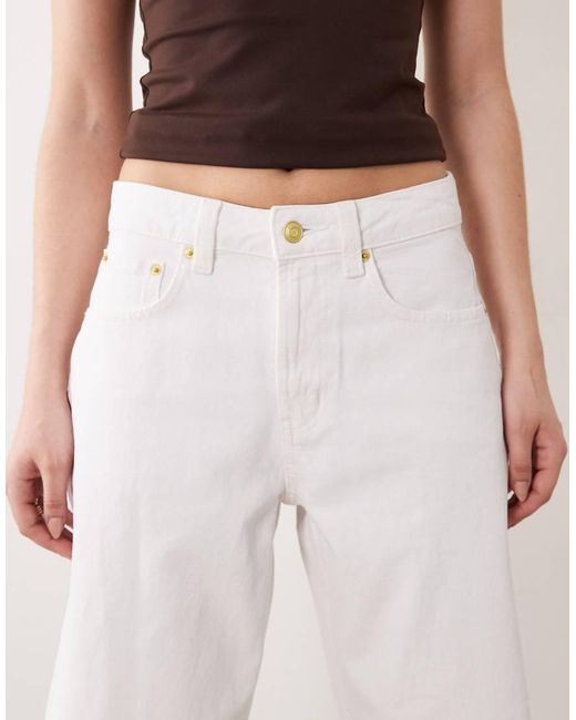 ASOS Natural Slim Barrel Jeans