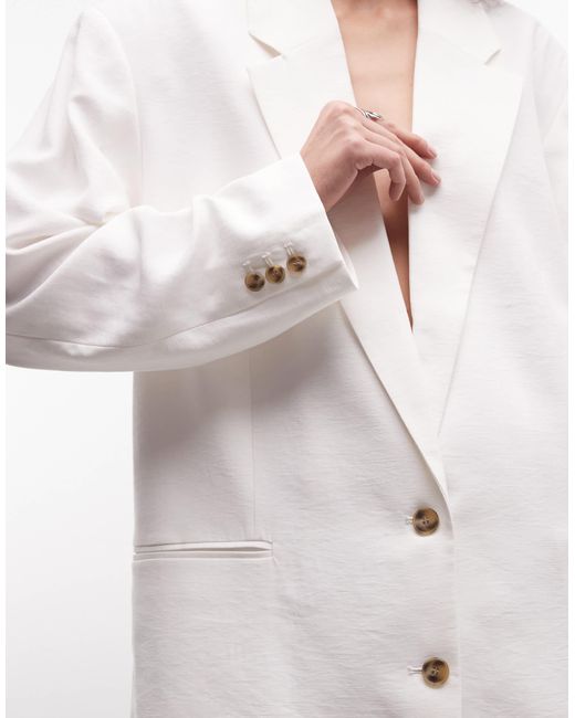 Monki White Relaxed Blazer