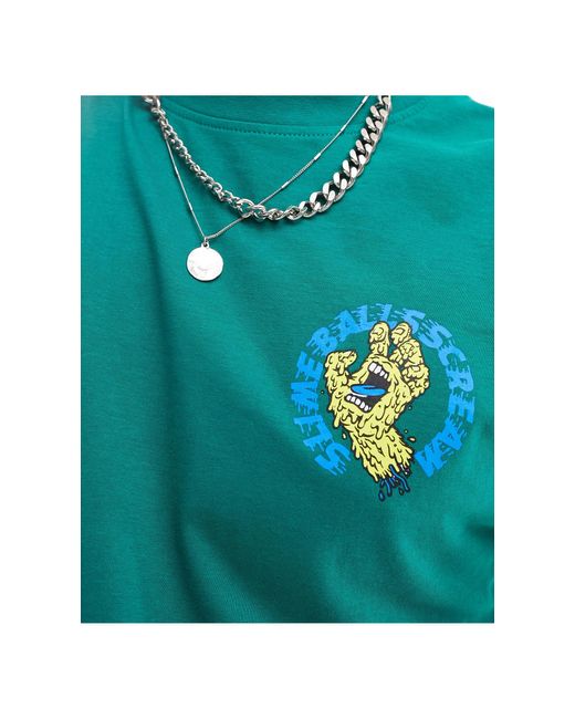 T-shirt con stampa "slime balls" di Santa Cruz in Blue da Uomo