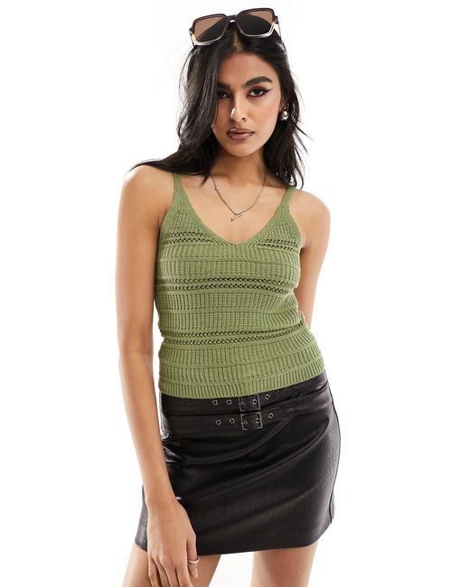 New Look Green Knitted Cami Vest