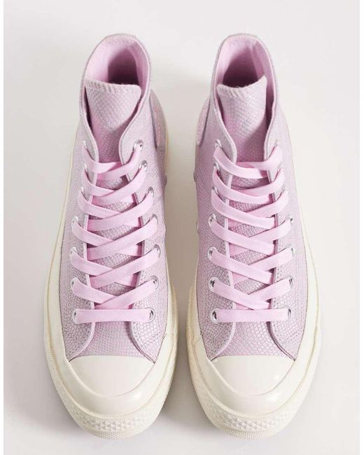 Converse Pink Chuck 70 Hi Suede Trainers