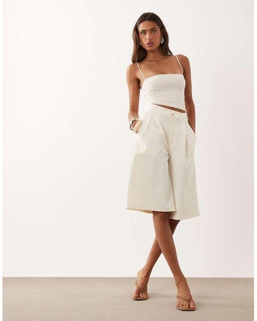 Oh Polly White Lace Removable Straps Bandeau Crop Top