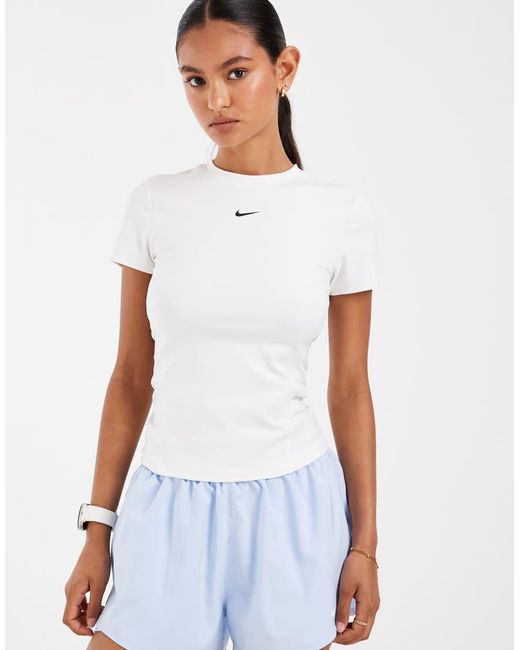 Nike White One Dri-Fit Short Sleeve T-Shirt