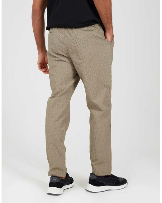 Brave Soul Natural Straight Leg Seersucker Trousers for men