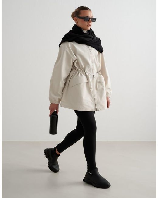Giacca Impermeabile Color Argilla Con Zip di Aim'n in Natural