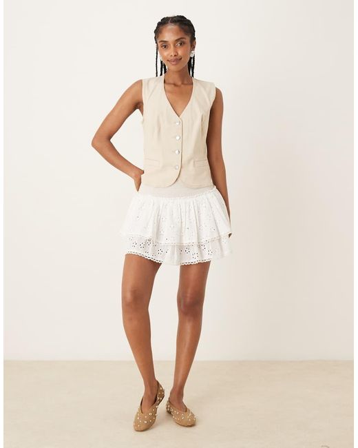Threadbare Natural Tailored Denim Waistcoat