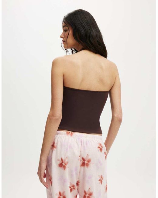 Cotton On Brown Bailey Button Halter