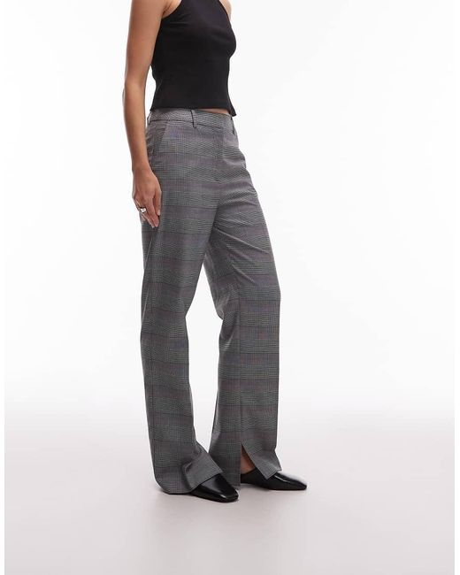 ASOS Ruimvallende Elegante Pantalon Met Hoge Taille En Rechte Pijpen in het White