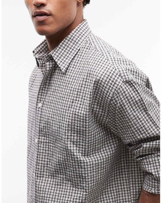 Weekday Gray Boxy Fit Long Sleeve Shirt for men