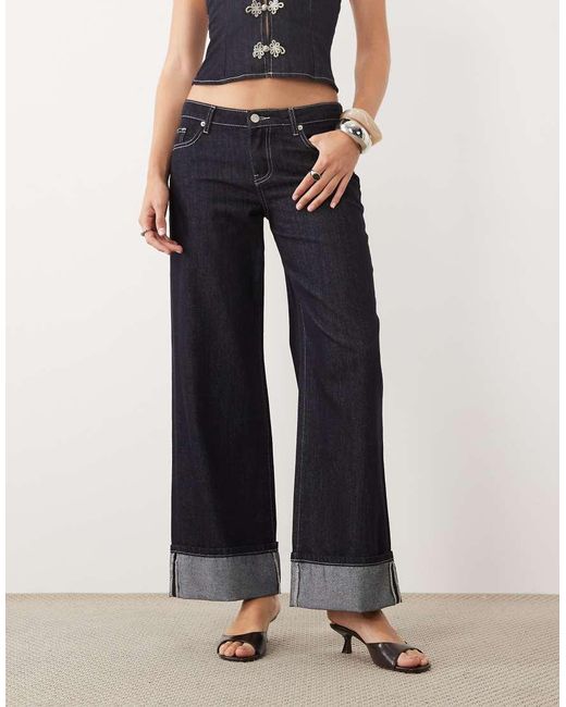 Tiger Mist Blue Tilda Wide Leg Turnup Hem Jeans Co-Ord