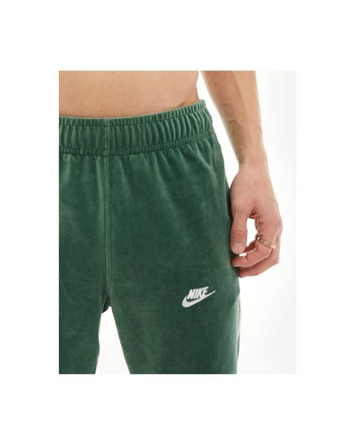 Nike Green Club Velour joggers for men