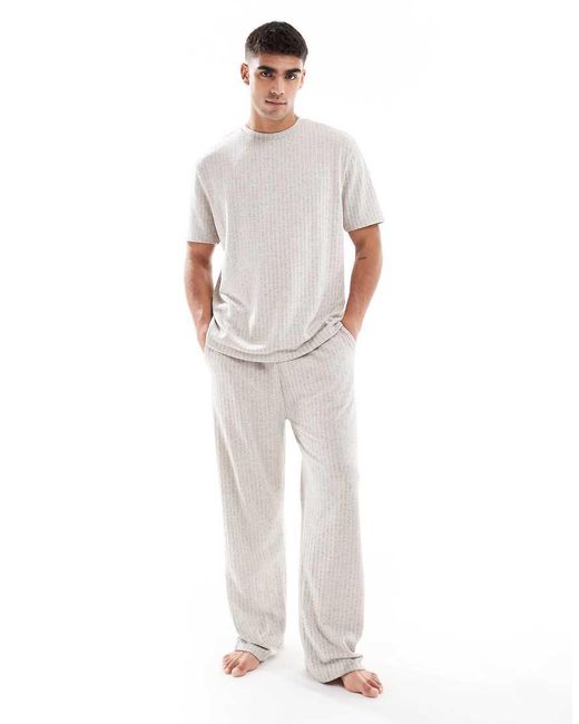 ASOS Loungebroek Met Textuur in het White voor heren