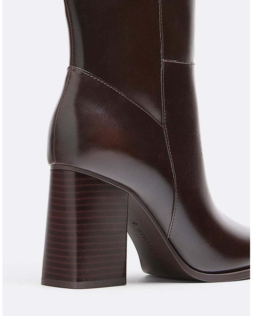 Stradivarius Brown High-heeled Boots