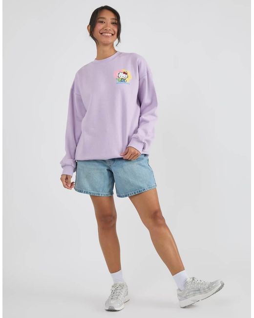 Custard White Hello Kitty Flower Sweatshirt