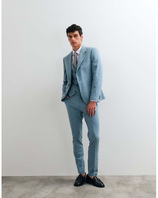 ASOS Skinny Colbert in het Blue voor heren