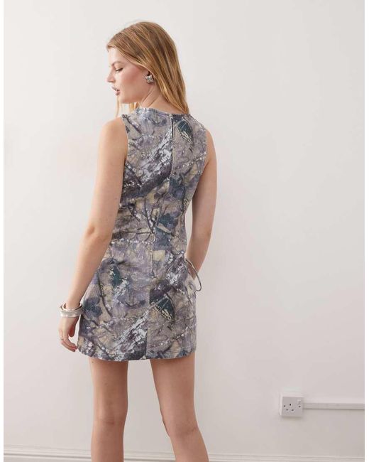 Collusion Natural Wrap Mini Dress