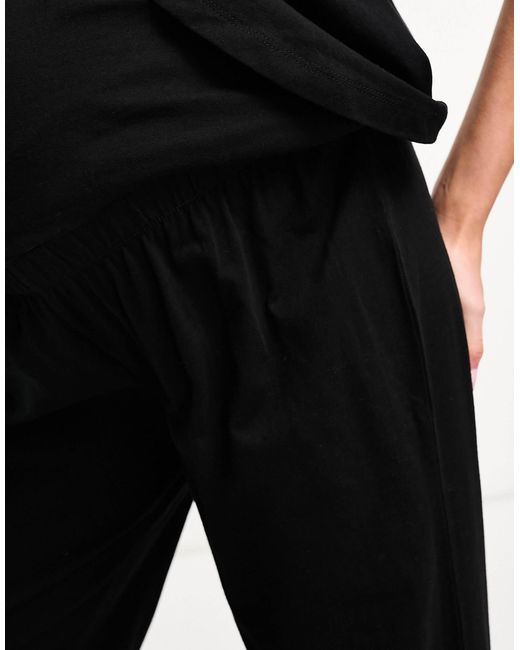 ASOS Black Asos Design Maternity Mix & Match Cotton Pyjama Trouser
