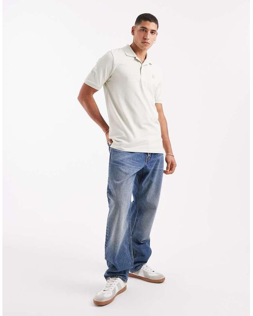 Lyle & Scott White Ss Polo Shirts Superfine Polo Shirt for men
