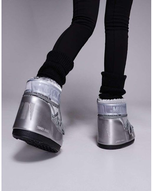Moon Boot Black Icon Low Glance Boots