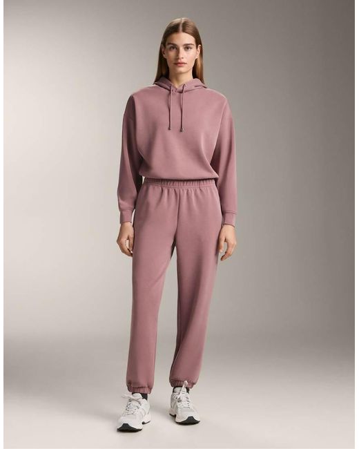 Oysho Pink Joggers With Brushed Modal