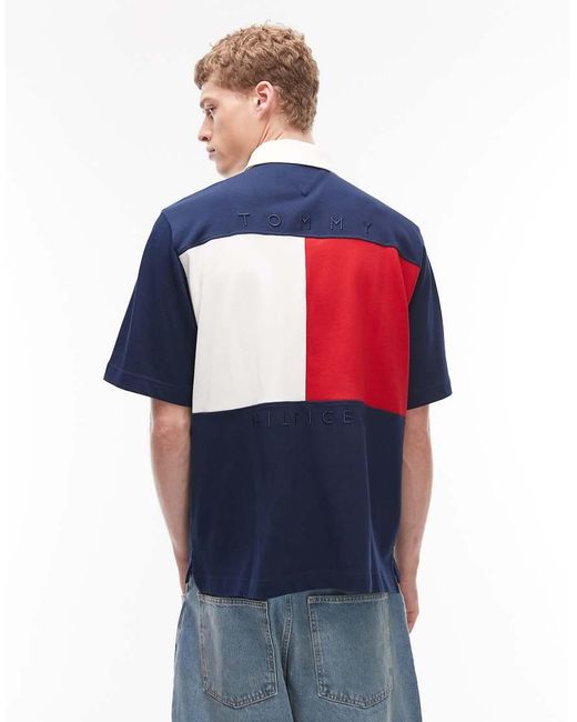 Tommy Hilfiger Blue Flag Relaxed Fit Polo Shirt for men