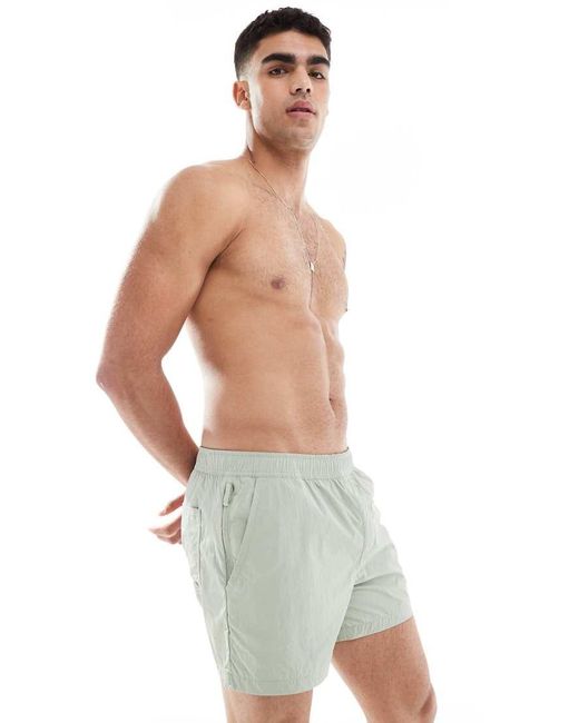 River Island White Swim Trunks for men