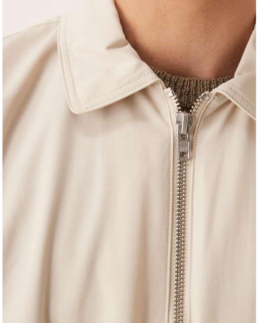 Abercrombie & Fitch Natural Cropped Harrington Jacket