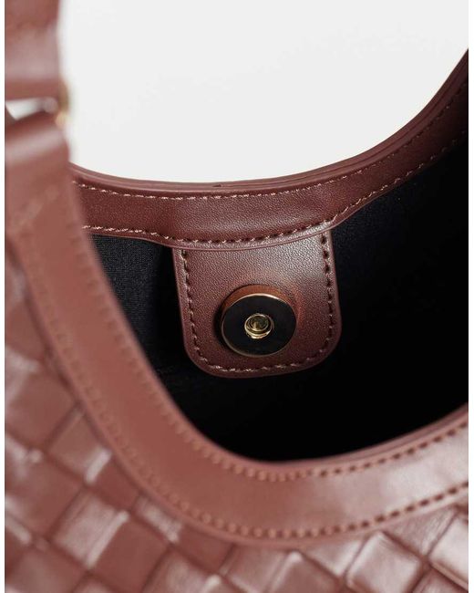 ASOS Brown Scoop Weave Tote Bag