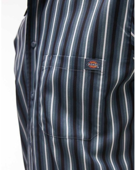 Camicia A Maniche Corte A Righe Multicolore di Dickies in Blue da Uomo