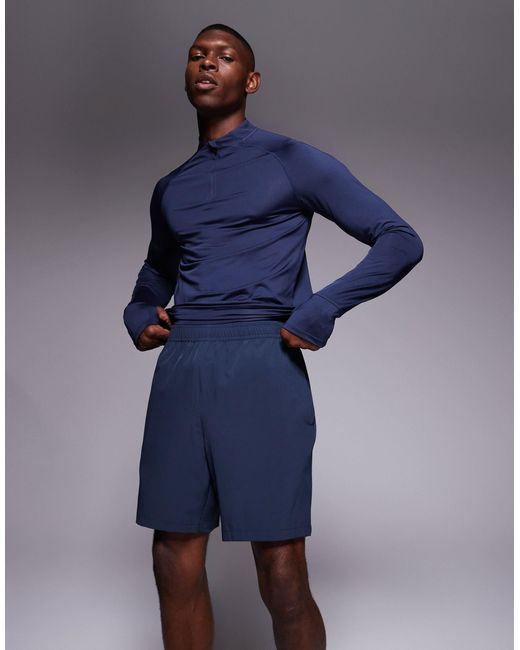 4505 Blue Icon 3 Inch Quick Dry Running Shorts With Back Phone Pocket for men