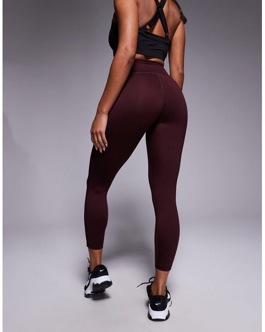 Nike Purple Nike One Training Dri-fit 7/8 leggings