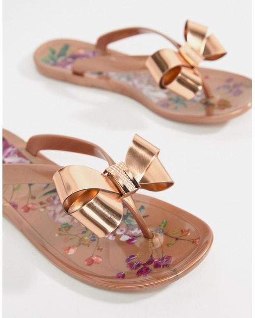 Ted baker rose sales gold flip flops