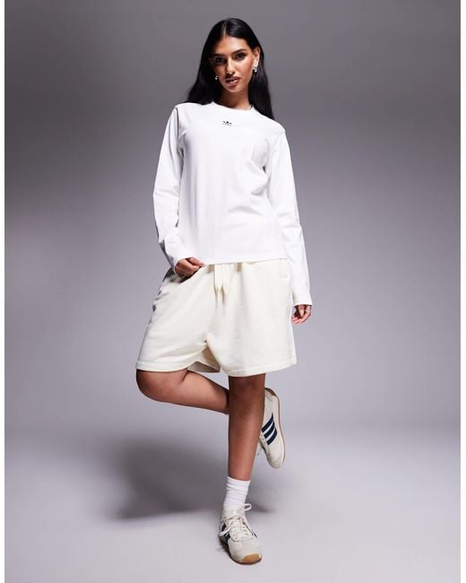 Adidas Originals White Essentials Long Sleeve T-shirt