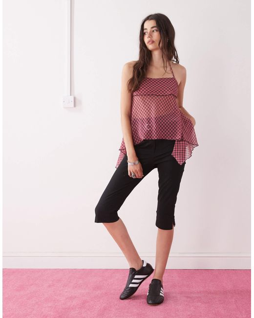Collusion Pink Chiffon Halter Top