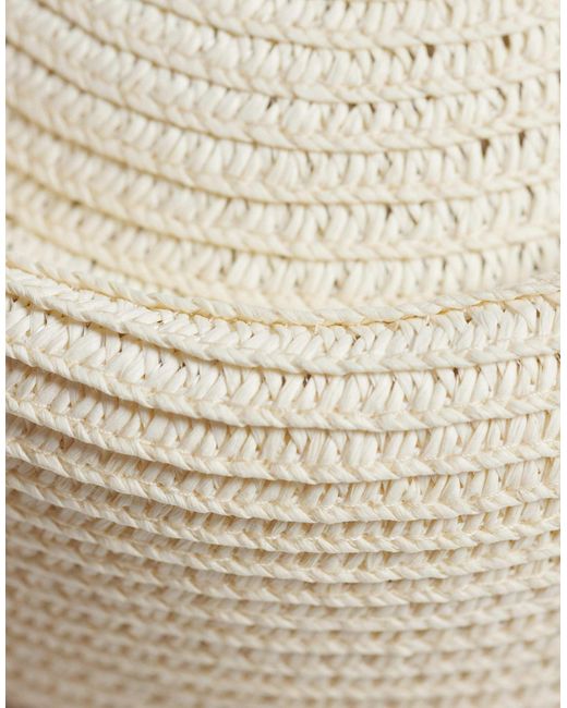 ASOS Natural Straw Pillbox Hat