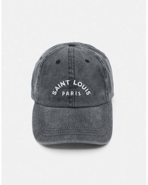 Pull&Bear Gray Saint Louis Paris Cap