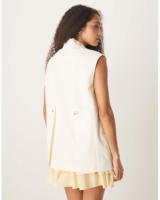 ASOS Natural Sleeveless Multiway Blazer