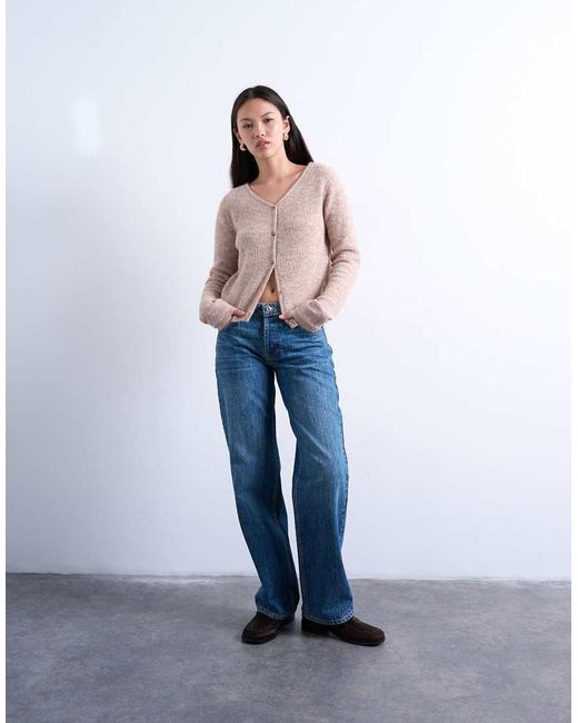 Topshop Hourglass Blue Ember Low Rise Straight Leg Jeans